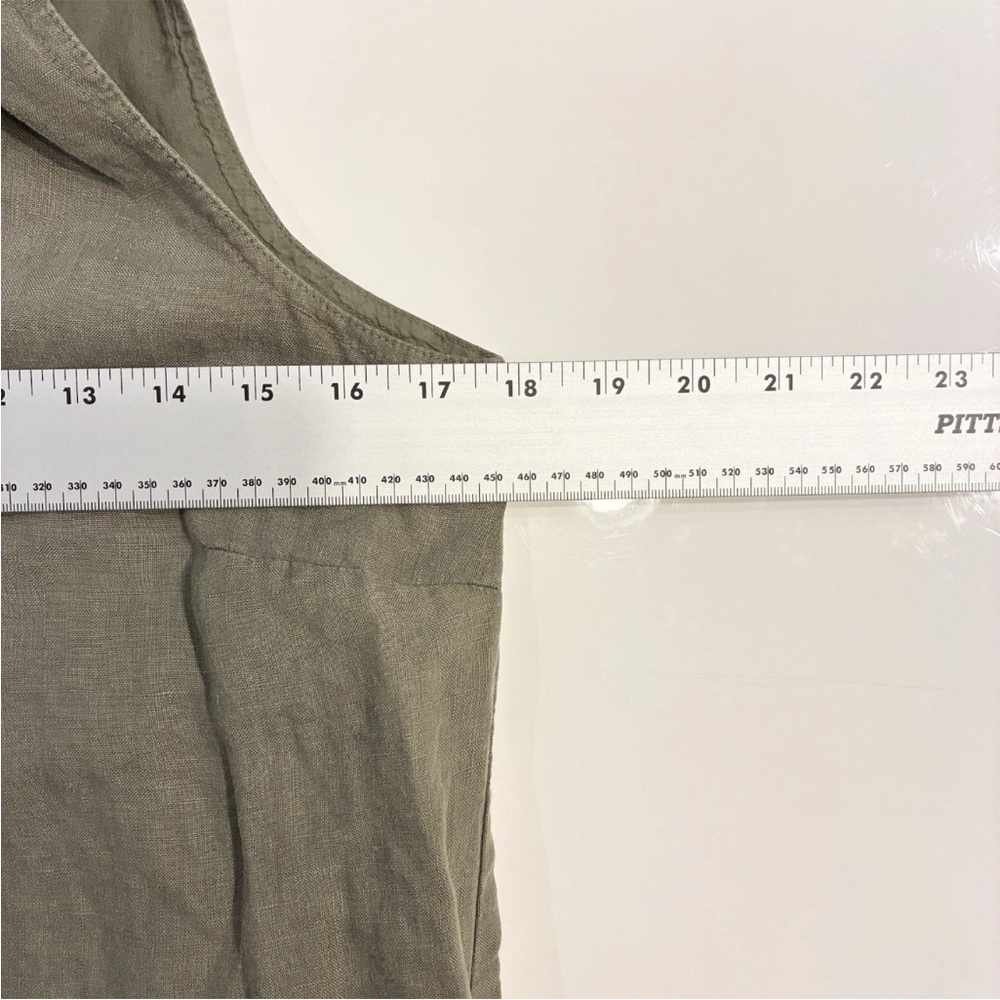 Nwot Tommy Bahama Dress Size XS Green Linen Two Palms Double Ruffle Beachy Yacht - Picture 5 of 6